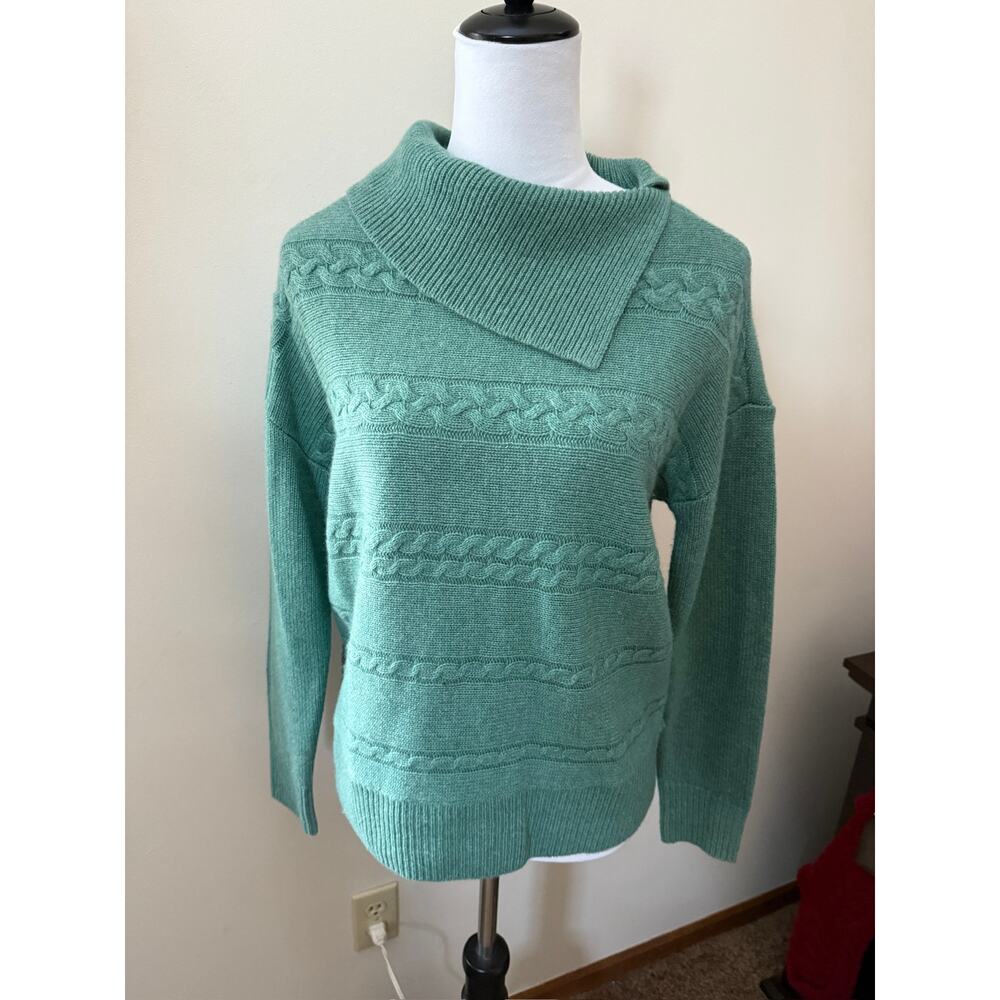 Rachel Zoe Green Cashmere Knit Sweater